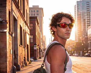 SOA Lightweight Running Sunglasses, Ridgeline (Red Mirror)