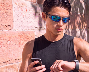 SOA Lightweight Running Sunglasses, Riverbed (Clear Black)