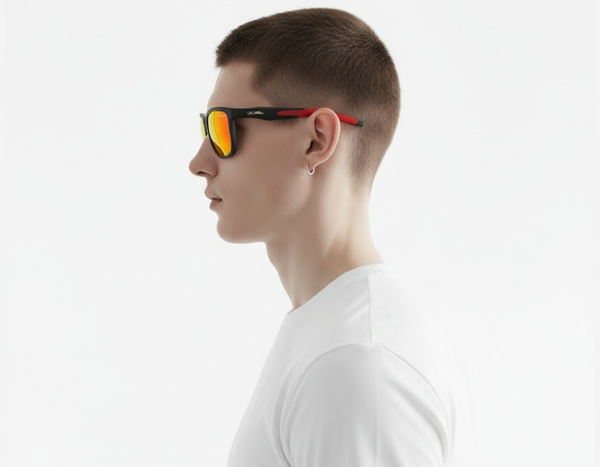 LUA (Matt Black-Red, Polarized Lens)